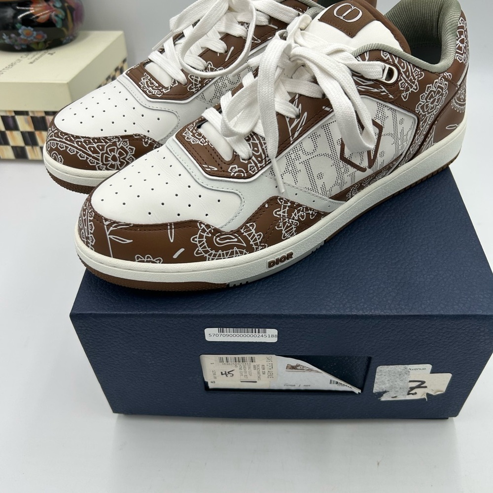 Men's Dior B 27 low Paisley sneakers size 45 made in Italy - Picture 9 of 12